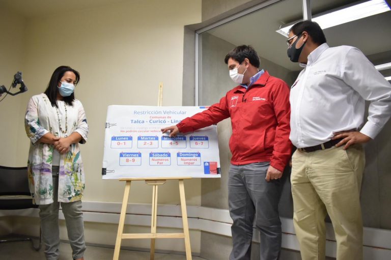 Curicó, Talca y Linares tendrán restricción vehicular para disminuir la movilidad y frenar contagios de Coronavirus