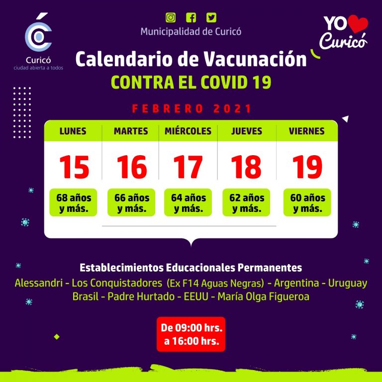 Alcalde da a conocer calendario de  Vacunación de la próxima semana