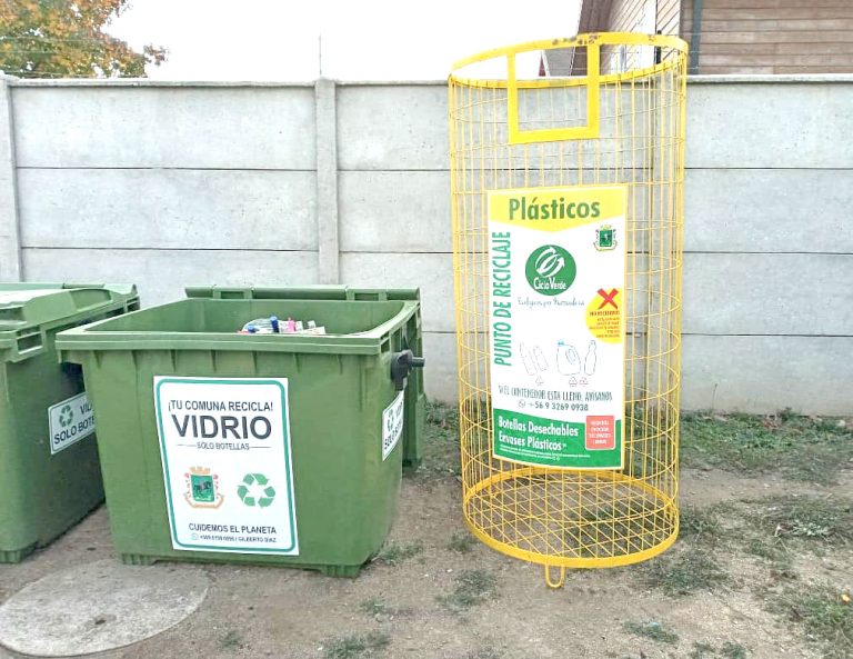 Instalan nuevos puntos de reciclaje en Curicó