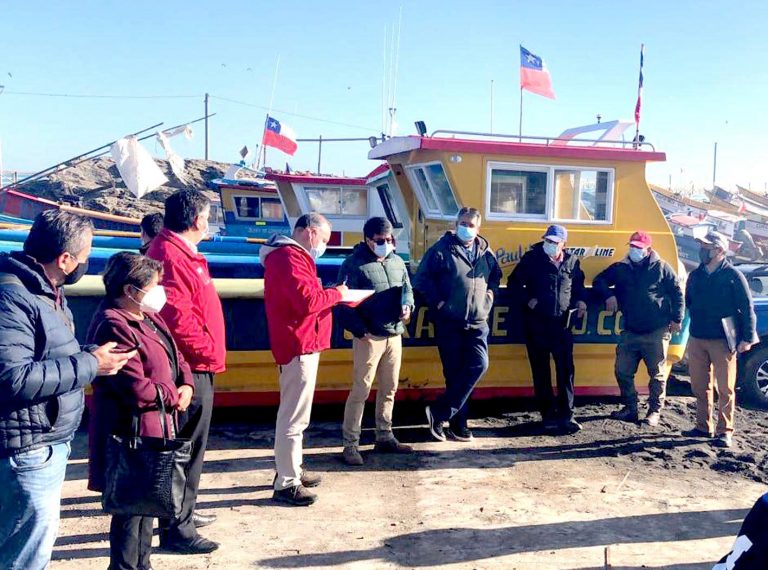Autoridades evalúan ayuda a pescadores damnificados por marejadas en el Maule