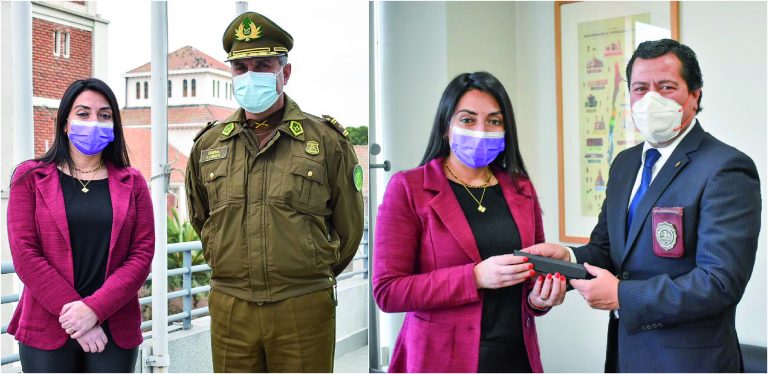 Gobernadora regional recibió saludo de máximos jefes policiales