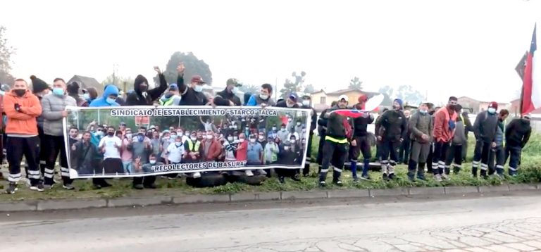 Luego del fracaso de negociación colectiva recolectores de basura de Talca van a paro