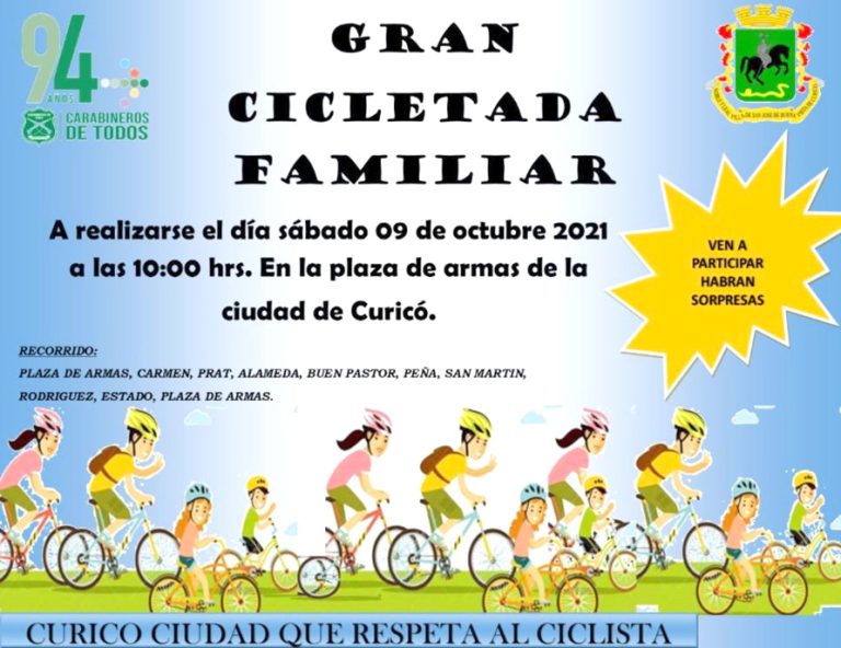 Invitan a la comunidad a participar en cicletada familiar