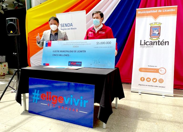 Municipalidad de Licantén recibe recursos de Senda