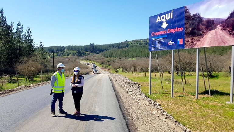 MOP pavimenta ruta en Pencahue que mejorará  la conectividad con el cerro la Virgen de Talca