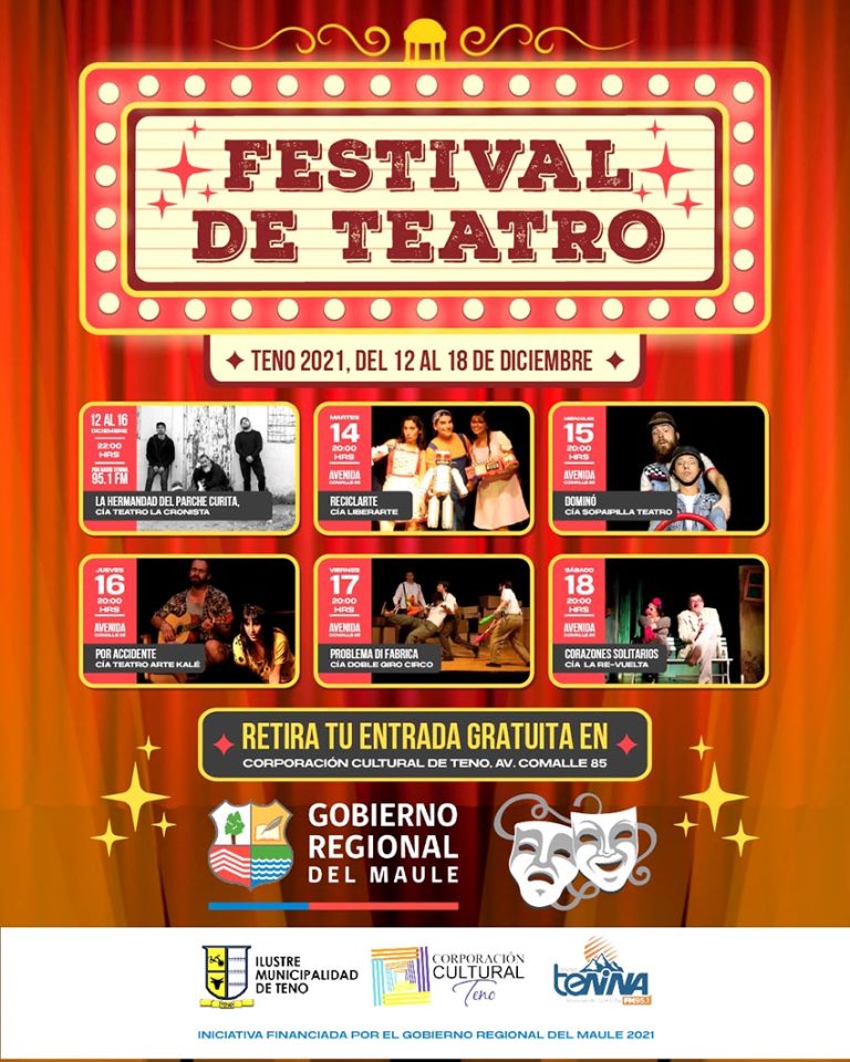 Festival de Teatro en Teno vuelve a la presencialidad