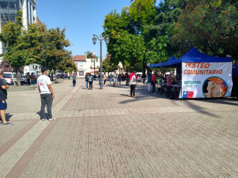Alta concurrencia a tomas de test de antígenos se registra en Talca