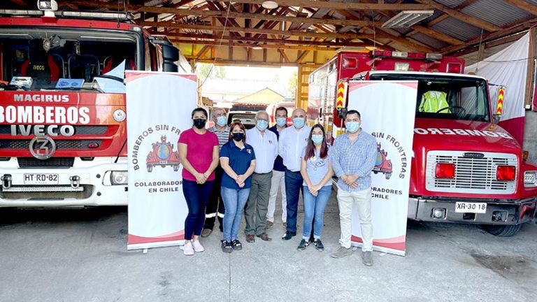 Voluntarios de Sagrada Familia fueron visitados por “Bomberos Sin Fronteras”