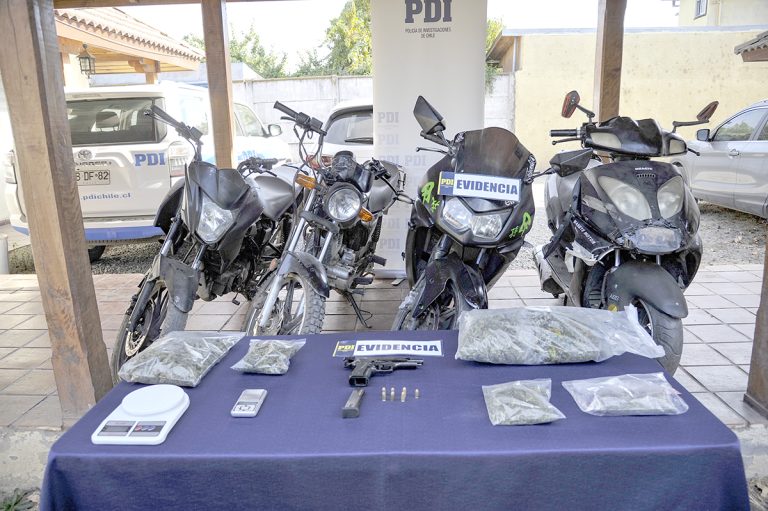 Seis detenidos por receptación de motos robadas, drogas y porte de arma de fuego