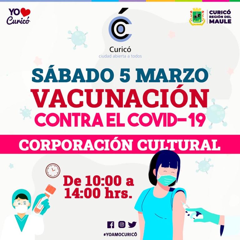 Hoy se retoma vacunación en la Corporación Cultural de Curicó