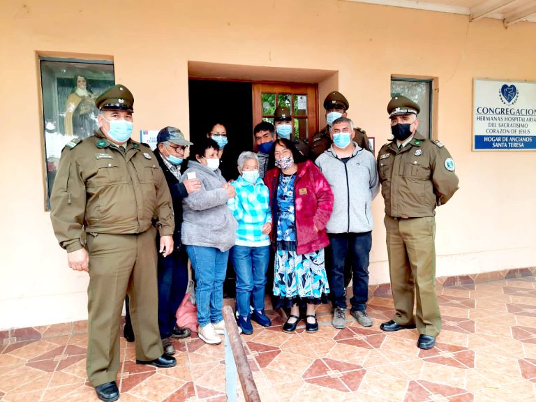 Carabineros gestiona reencuentro familiar en Cauquenes