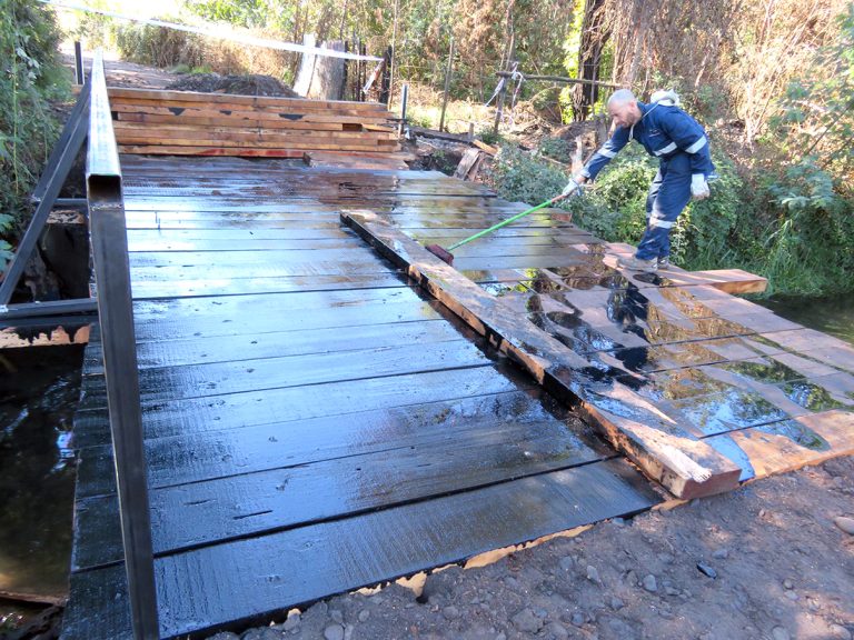 En plena operación nuevo puente en el sector Santa Adriana de Sagrada Familia