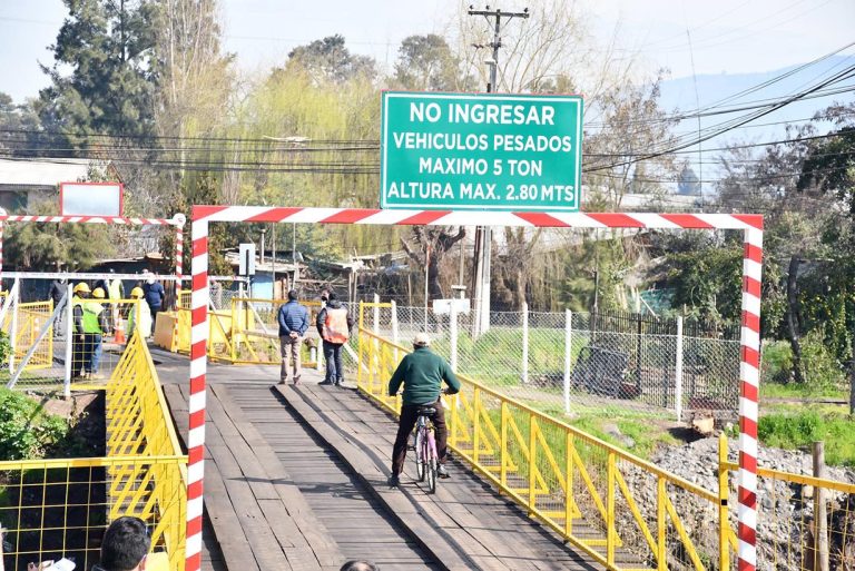 En el fin de semana quedó en operaciones  puente Estero Pichuco de Sagrada Familia