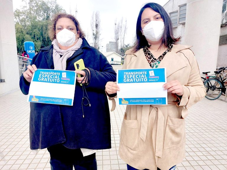 La región contará con más de 170 servicios gratuitos de transporte para día del plebiscito