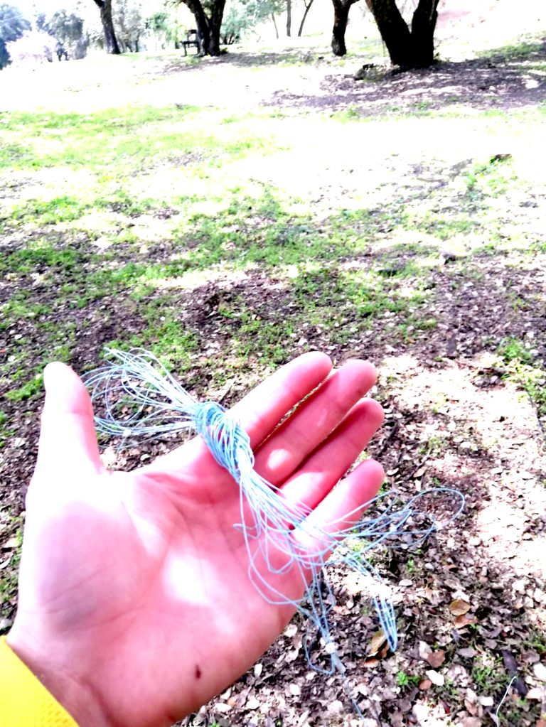 “Quedaron muchos restos de hilo curado en el sector, lo que nos preocupa bastante”