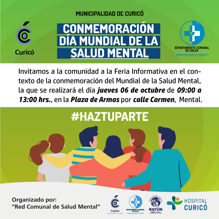 Invitan a Feria Informativa de Salud Mental que se realiza hoy