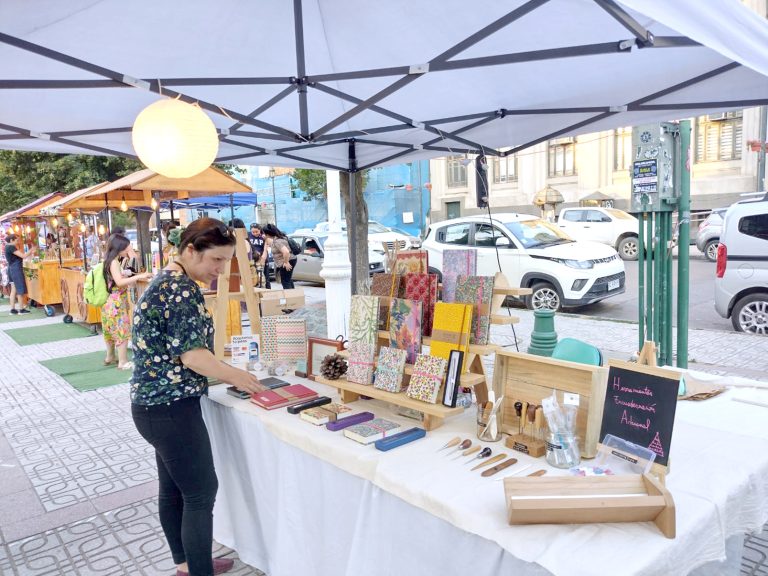 Los libros se toman la  Plaza de Armas de Talca