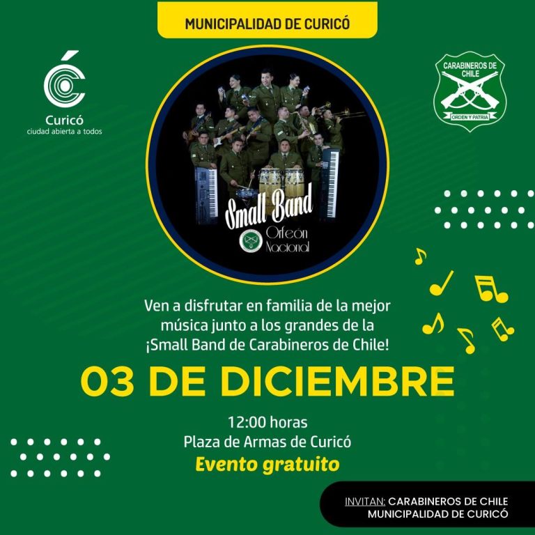 Carabineros invita a disfrutar del espectáculo de la Small Band