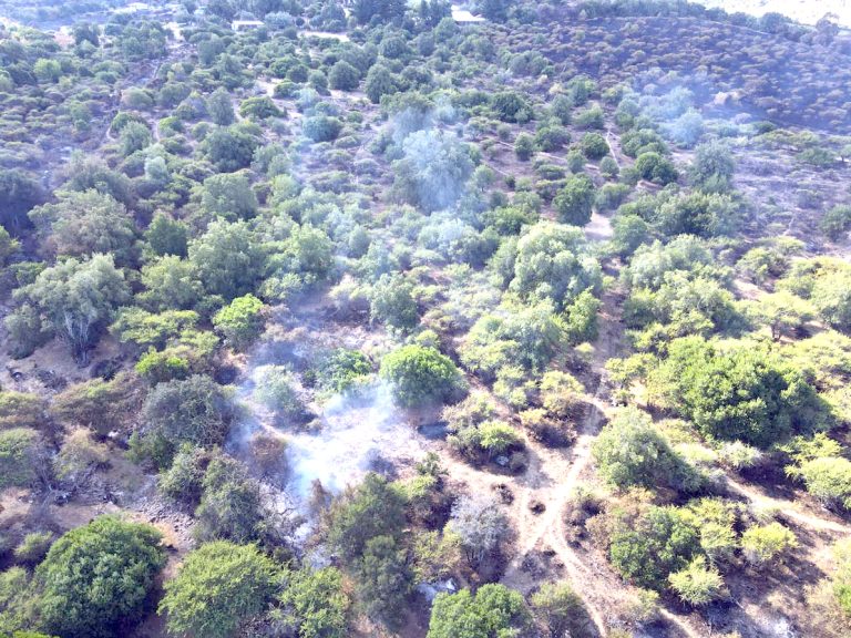 Logran contener incendio en  sector Arbolillo de San Javier