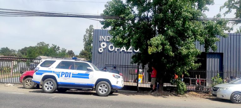 Tina metálica cayó sobre trabajador  provocándole la muerte en Molina