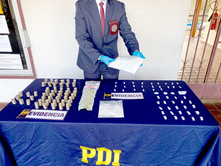 PDI detiene a cuatro personas por tráfico de drogas en Molina