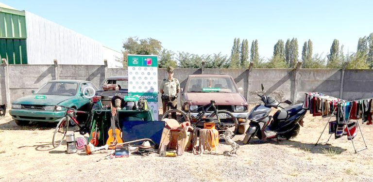 En Sarmiento personal de Carabineros logra recuperar vehículos robados