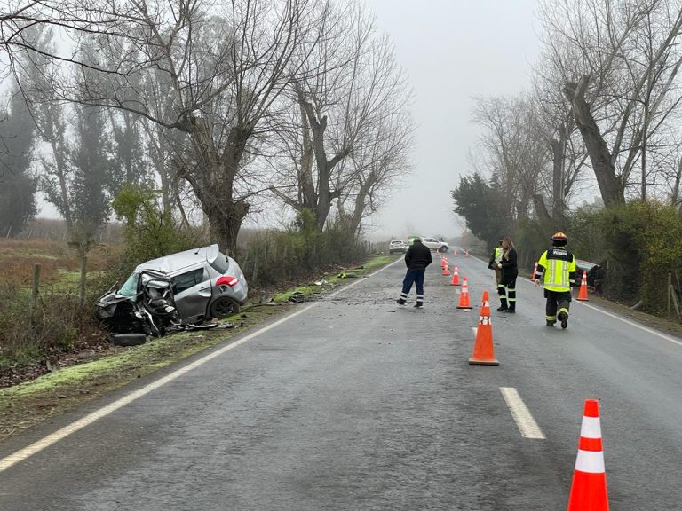 Colisión de vehículos deja dos víctimas fatales en ruta K-15