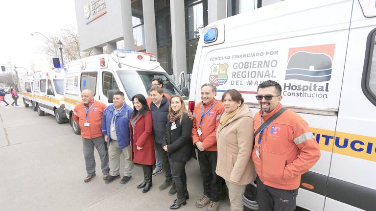 Gobierno Regional aportó cinco ambulancias al Hospital de Constitución