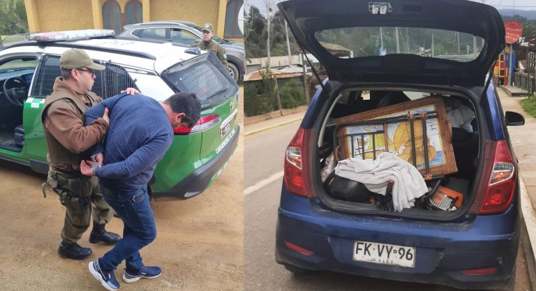 Dos detenidos por robo a domicilio del sector Huiñe