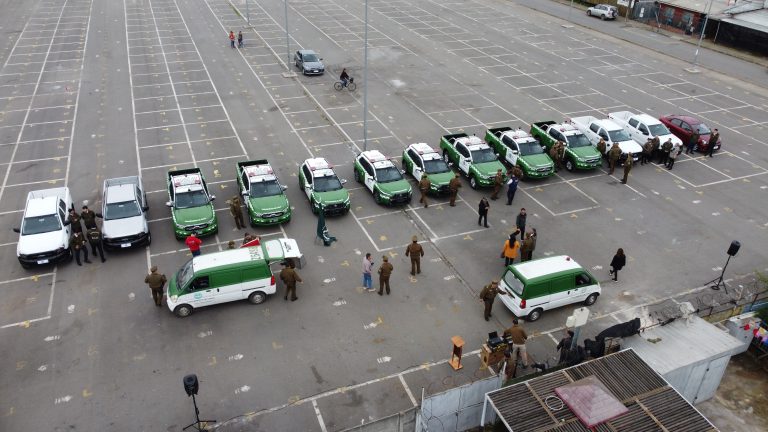 Vehículos de Carabineros llegan a reforzar la seguridad en la provincia