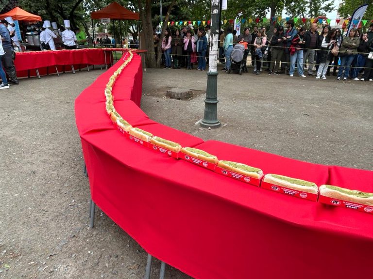 Más que el completo más largo fue “la fila de completos más extensa del mundo”