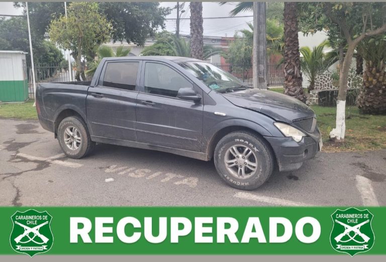 Sujeto manejaba una camioneta robada en manifiesto estado de ebriedad