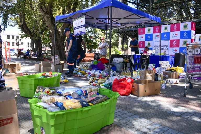 Ayuda recolectada en la provincia viaja hoy a la Región de Valparaíso