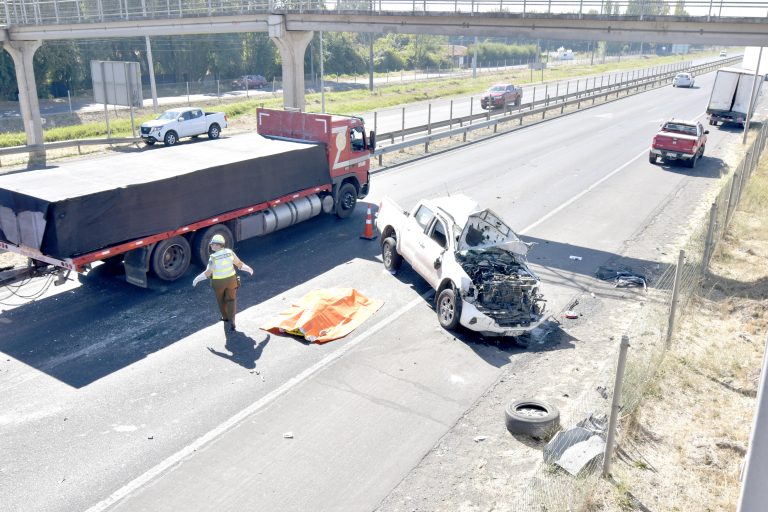 Una víctima fatal dejó colisión en la Ruta 5 Sur