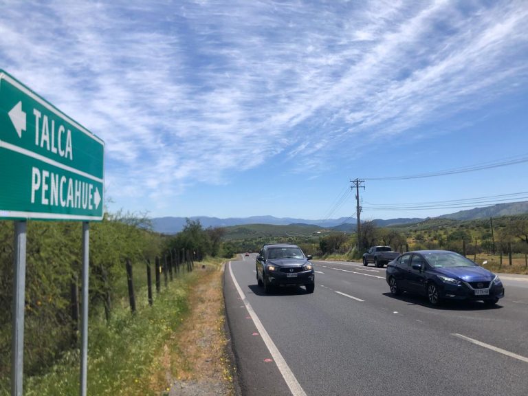 Refuerzan llamado a la conducción segura en vía hacia Talca