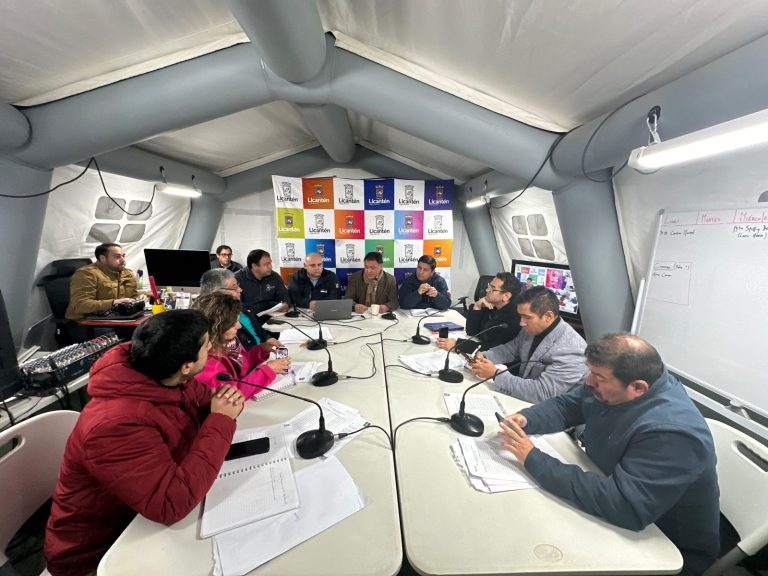 Realizan Cogrid en Licantén por el sistema frontal que llegará en las próximas horas