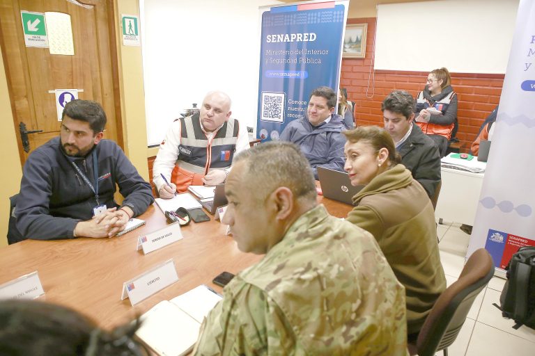 Senapred congregó autoridades regionales para activarse frente a nuevo sistema frontal