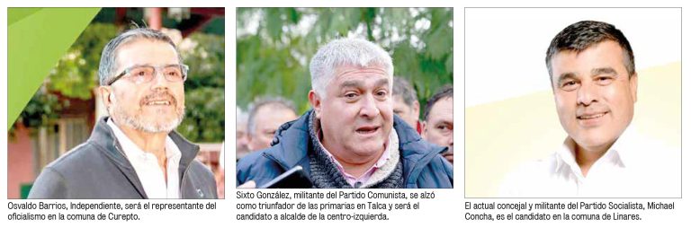 La centro-izquierda ya tiene a sus candidatos únicos a alcaldes en Talca, Linares y Curepto