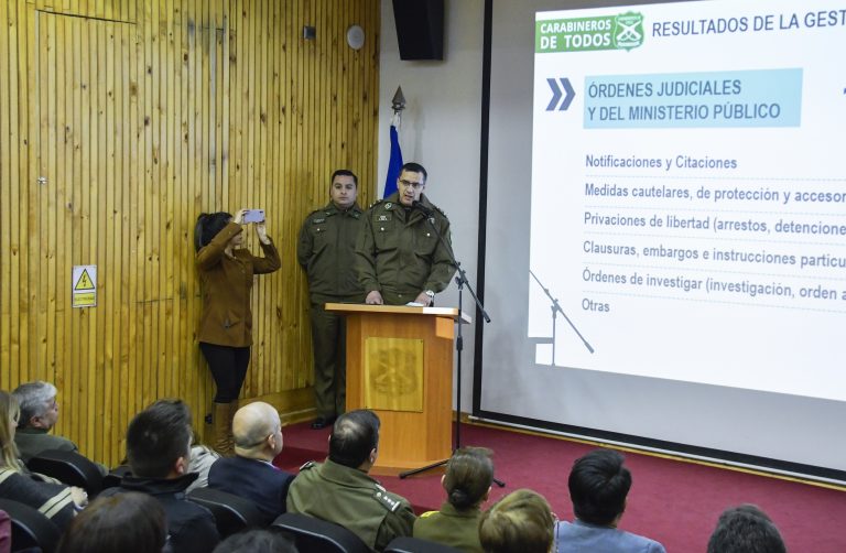 Cuenta pública de Carabineros: Más de 109 mil procedimientos en un año