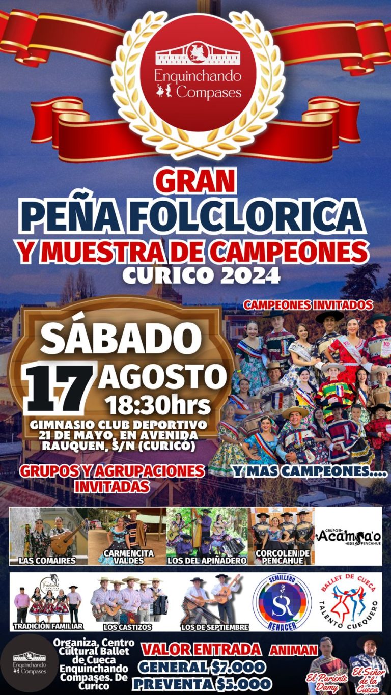 Peña folclórica reunirá a destacados  campeones nacionales de cueca