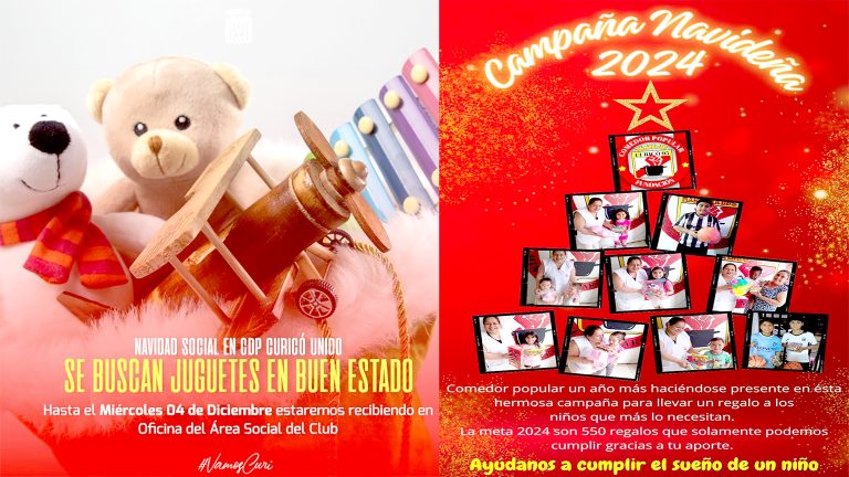 Albirrojos inician campañas navideñas