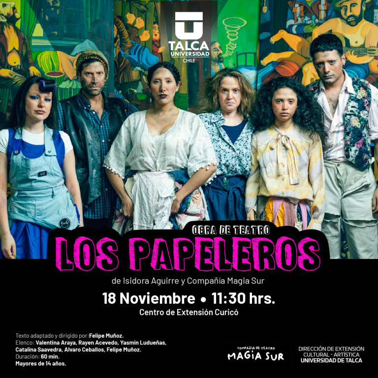 Obra “Los Papeleros” se presenta en Curicó