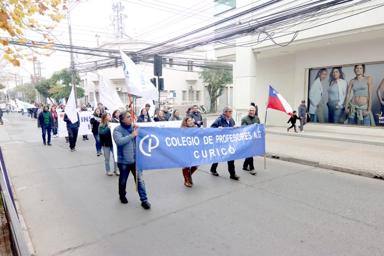 Profesores curicanos se sumaron al paro nacional