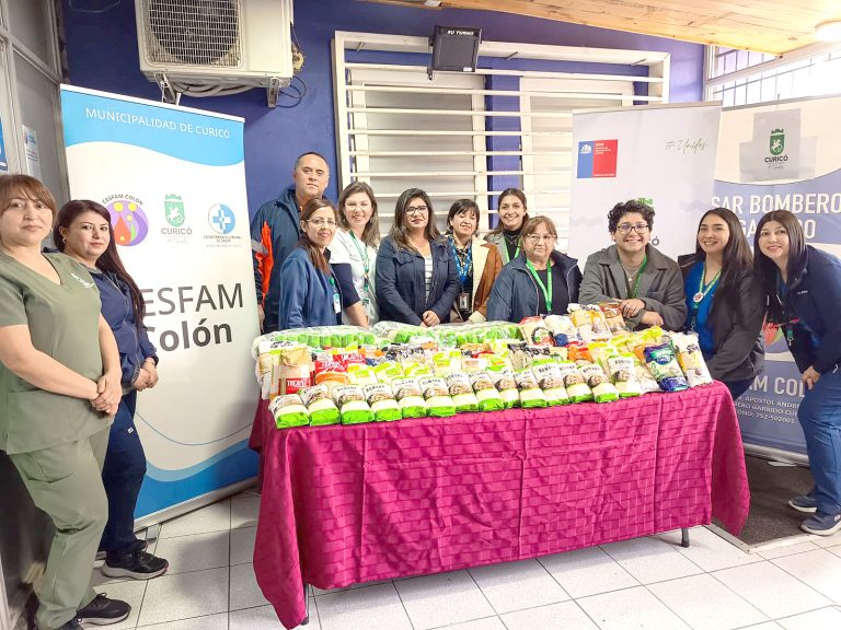 Centros de Salud de Curicó entregaron  importante donación al EcoMercado Solidario