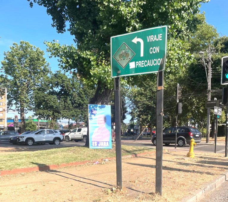 Funcionarios municipales debieron retirar ayer propaganda  electoral de Jeannette Jara  fuera de plazo