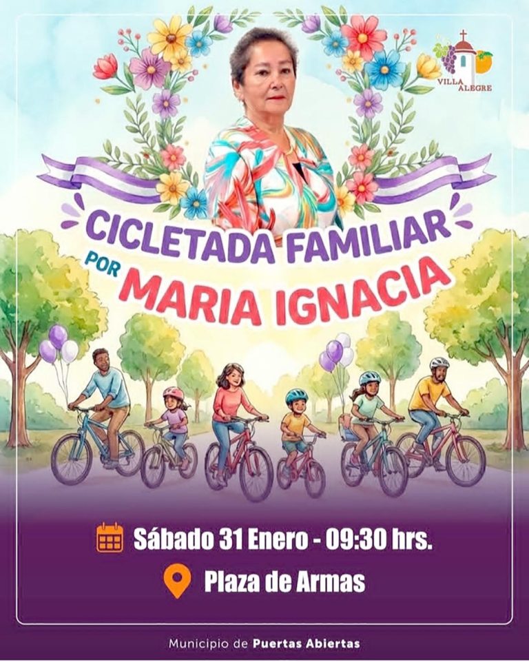 Este fin de semana se  hará cicletada familiar por María Ignacia González