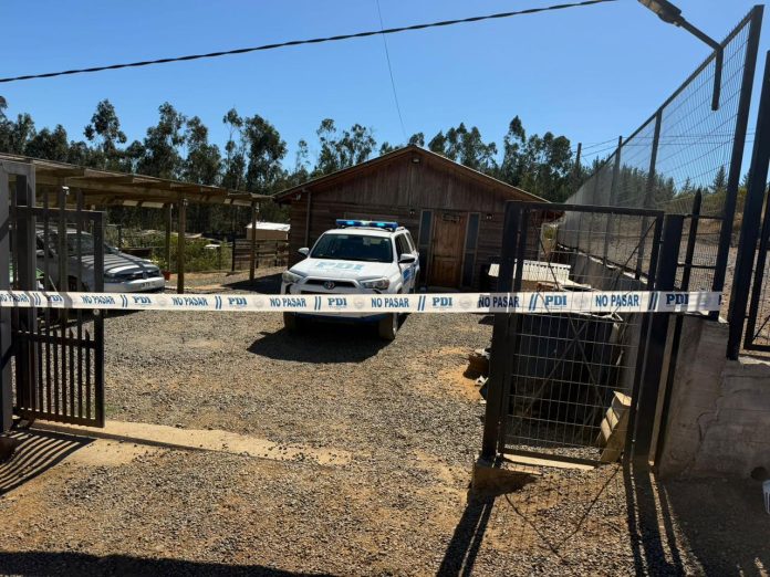 En esta vivienda ubicada en el sector de Idahue Chico de la comuna de Licantén, ocurrió esta tragedia que enluta al Maule.